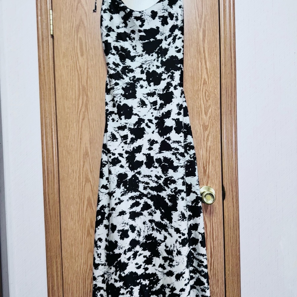 Stylish Black and White Maxi Dress